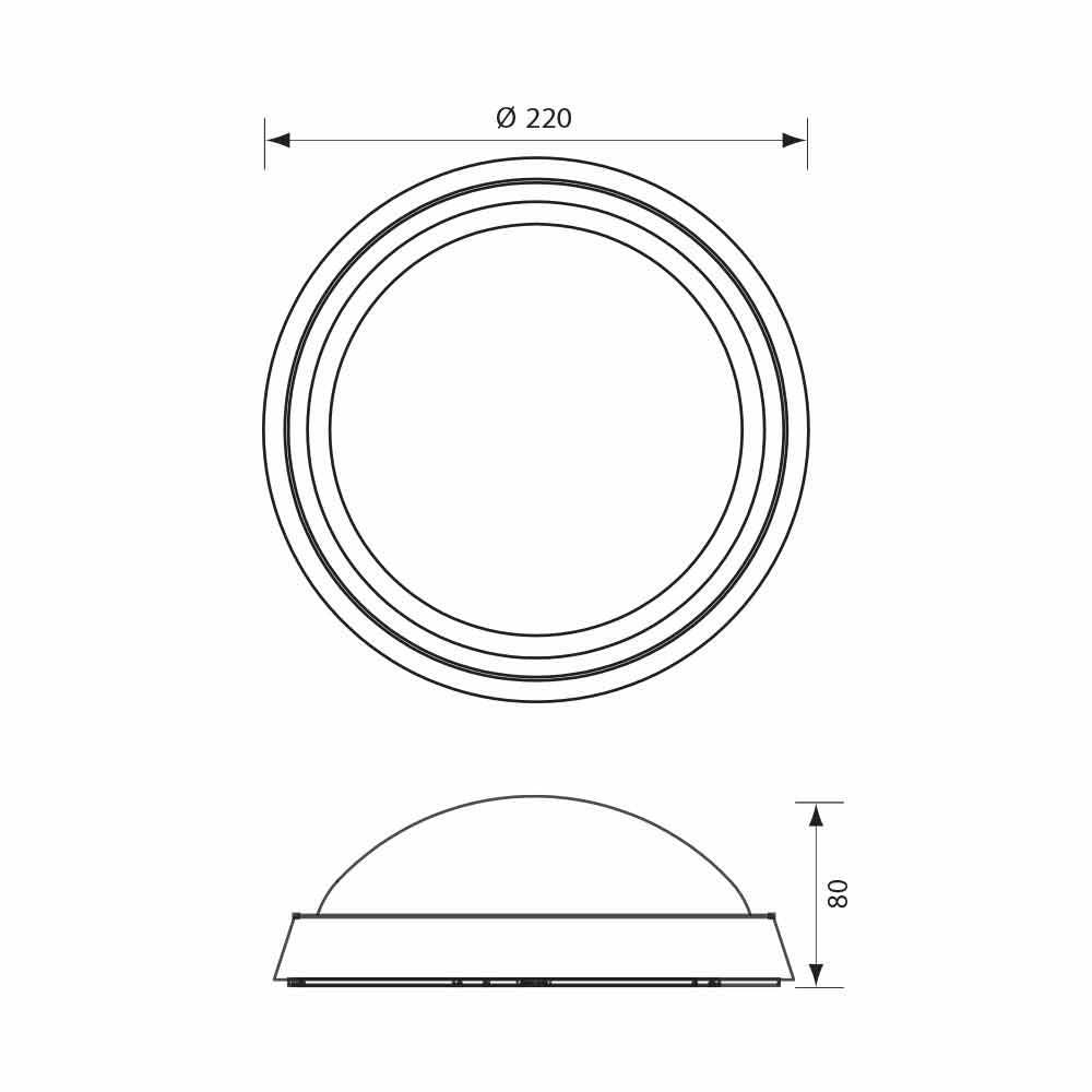 LED ПЛАФОНИЕРА POLKA LED ∙ 18W ∙ БЯЛ ∙ 4000K ∙ IP54 / 00