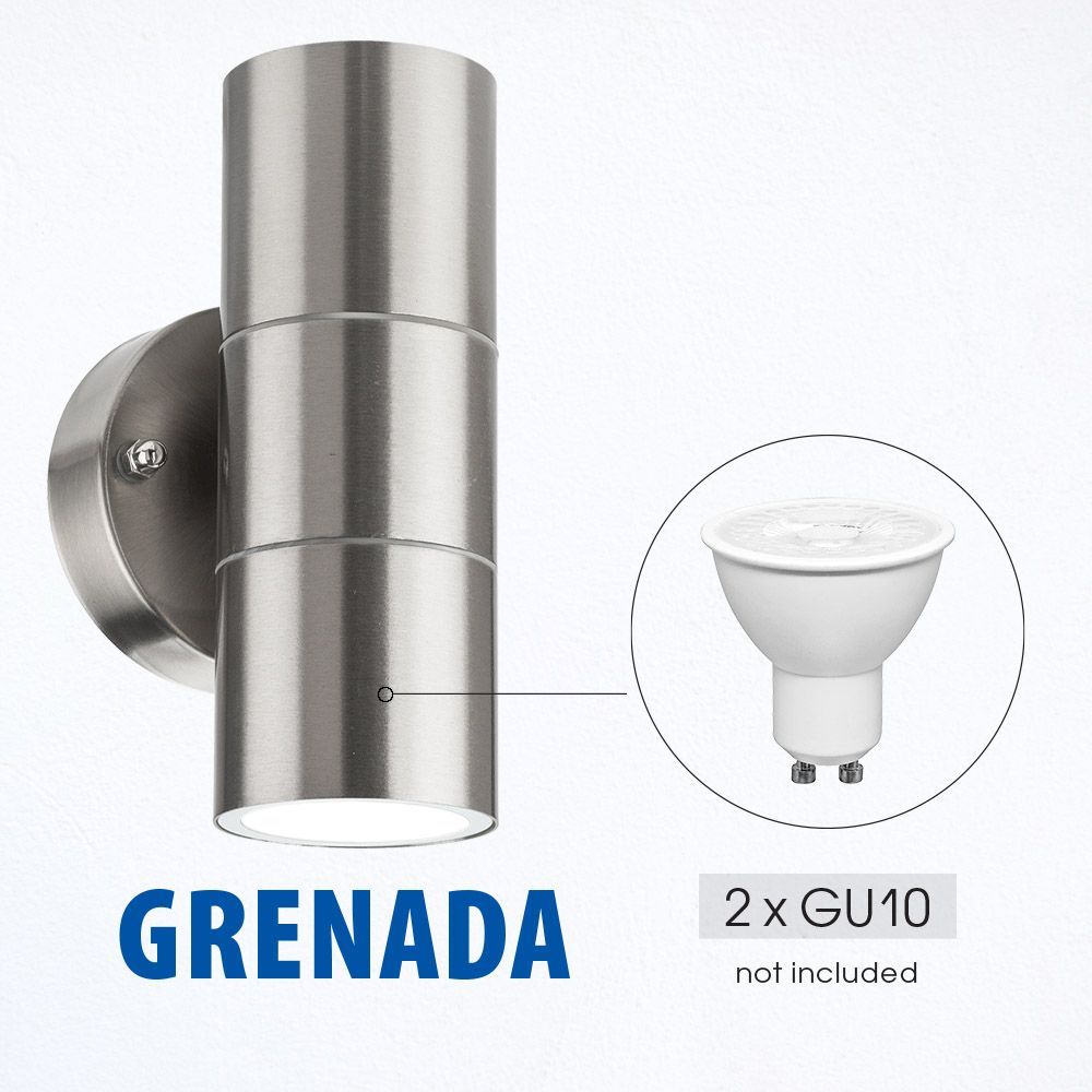 АПЛИК GRENADA ∙ 2 X GU10 ∙ НИКЕЛ МАТ ∙ IP44 / 004251