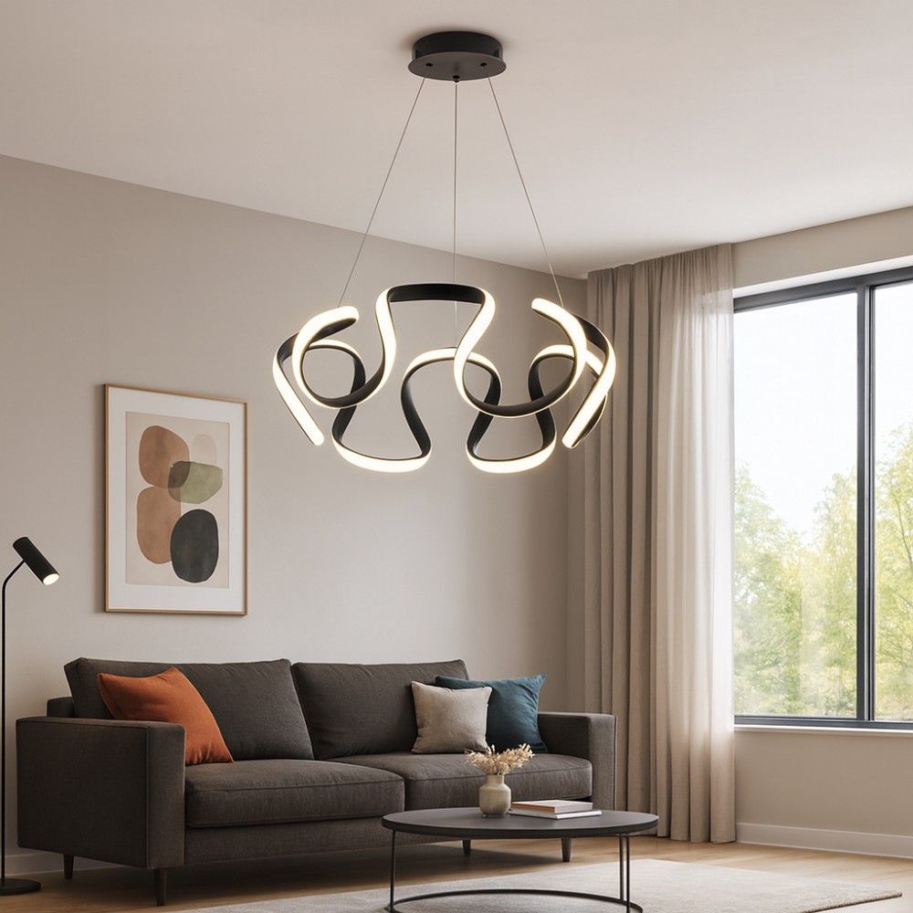 LED ПОЛИЛЕЙ MEANDRA-P LED ∙ 54W ∙ ЧЕРЕН ∙ CCT-SWITCH ∙ 3000-4000-6000K / 005166