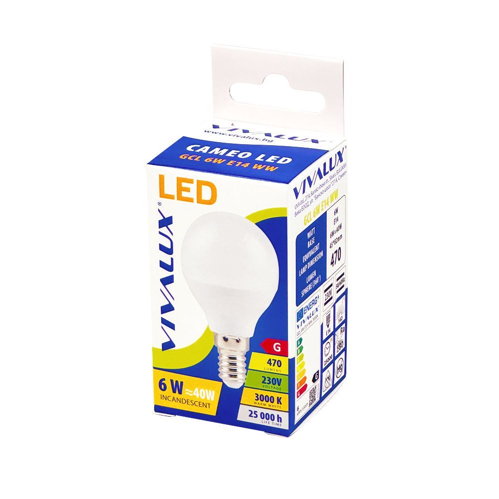 LED ЛАМПА CAMEO LED ∙ 6W ∙ 470LM ∙ E14 ∙ 3000K / 003408