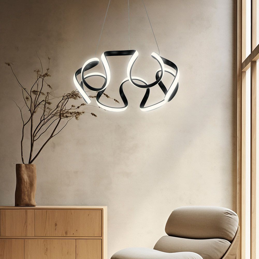 LED ПОЛИЛЕЙ MEANDRA-P LED ∙ 54W ∙ ЧЕРЕН ∙ CCT-SWITCH ∙ 3000-4000-6000K / 005166