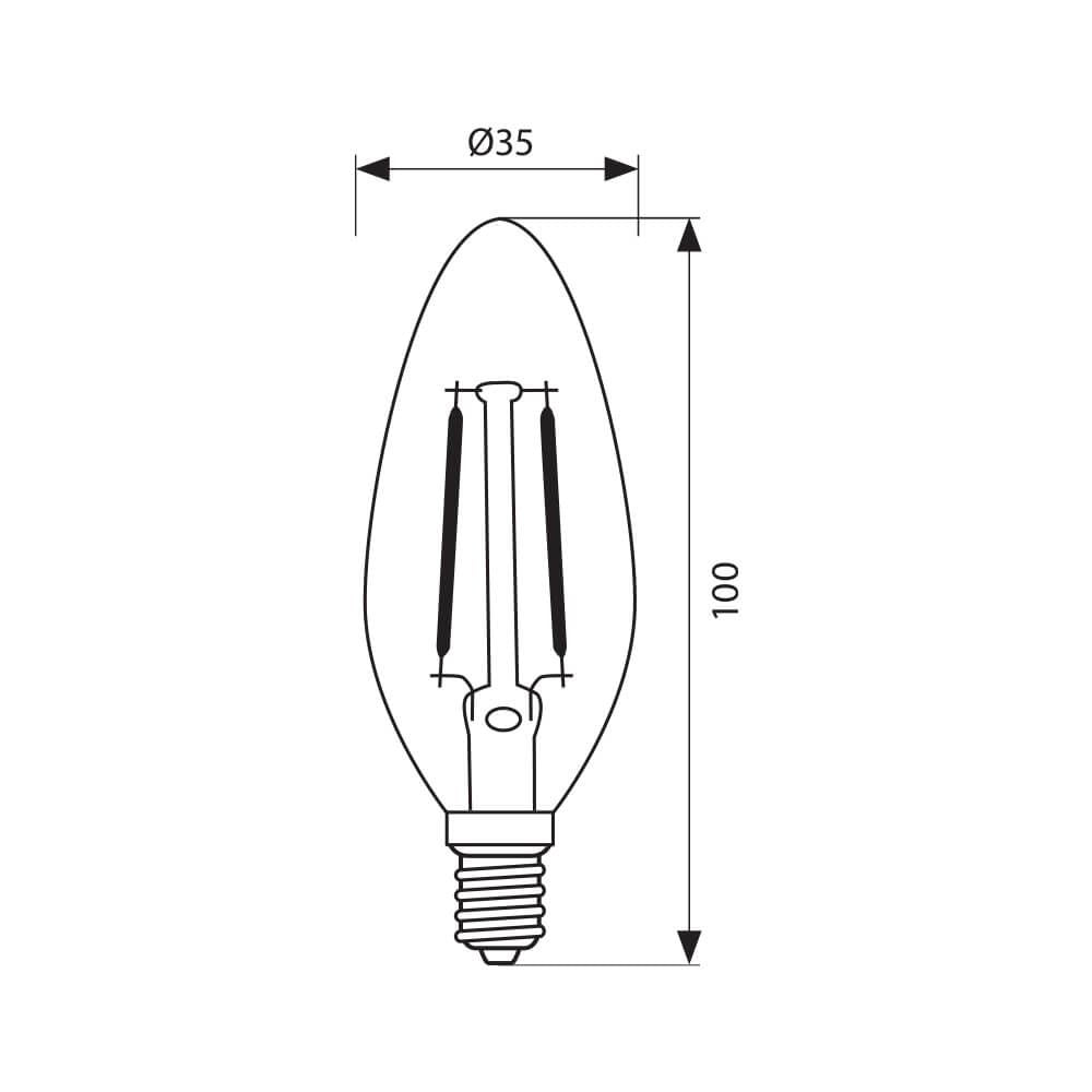 LED филамент лампа FLICK OPAL LED ∙ BFO35 ∙ 4W ∙ 400lm ∙ E14 ∙ 4000K / 004092