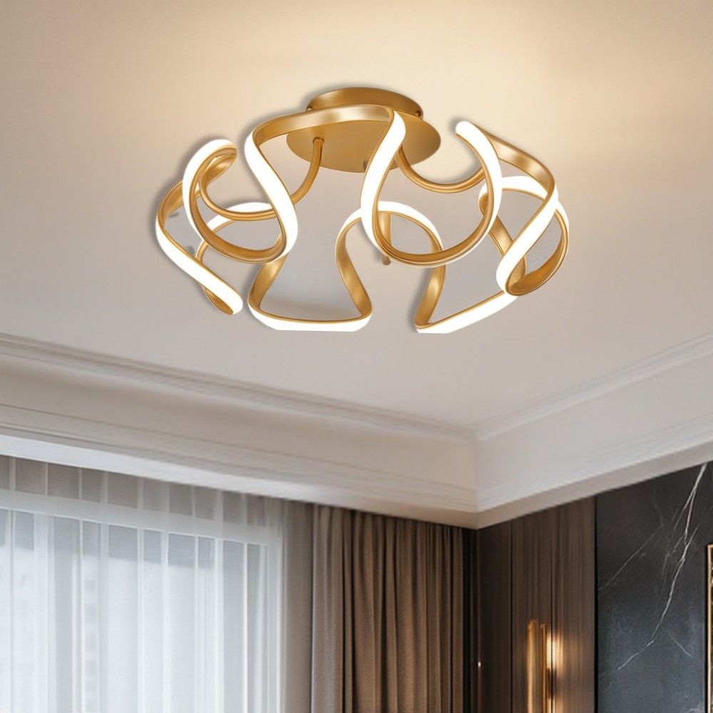 LED ПЛАФОН MEANDRA-C LED ∙ 54W ∙ ЗЛАТО ∙ CCT-SWITCH ∙ 3000-4000-6000K / 005169