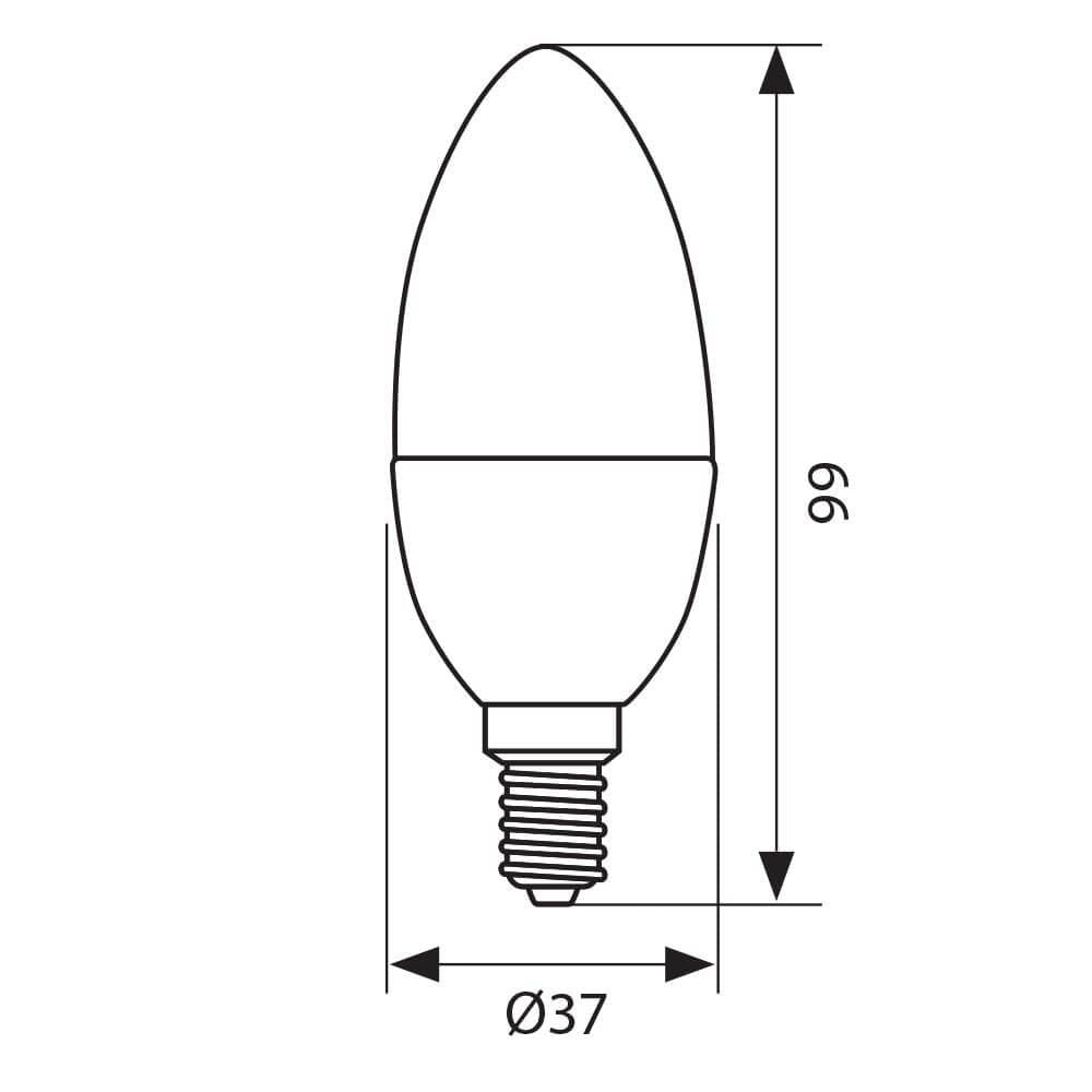 LED ЛАМПА MAX LED ∙ 8W ∙ 806LM ∙ E14 ∙ 3000K / 004456