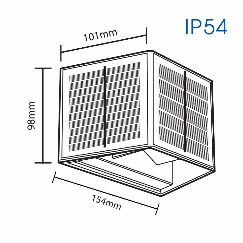 СОЛАРЕН LED АПЛИК IKAR SOLAR LED ∙ 4W ∙ 70LM ∙ 4000K ∙ IP54 / 004788