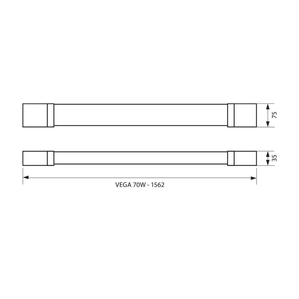 LED ОСВЕТИТЕЛНО ТЯЛО VEGA LED ∙ 70W ∙ 1500 MM ∙ 4000K ∙ IP65 / 004021