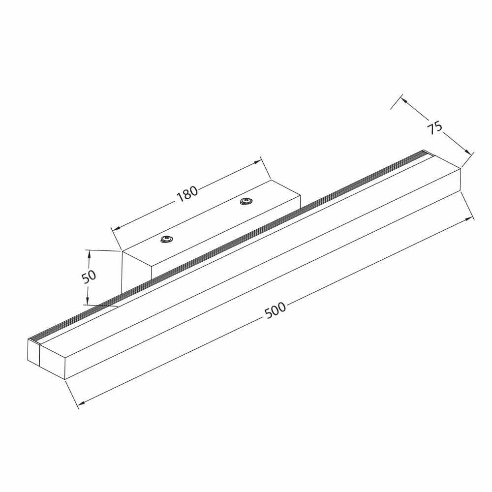 LED ТЯЛО ЗА ОГЛЕДАЛО / КАРТИНА DAFNE LED ∙ 12W ∙ 4000K ∙ ХРОМ / 004721