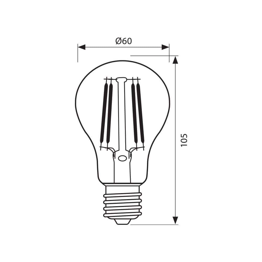 LED филамент лампа FLICK OPAL LED ∙ AFO60 ∙ 9.5W ∙ 1050lm ∙ E27 ∙ 3000K / 004176