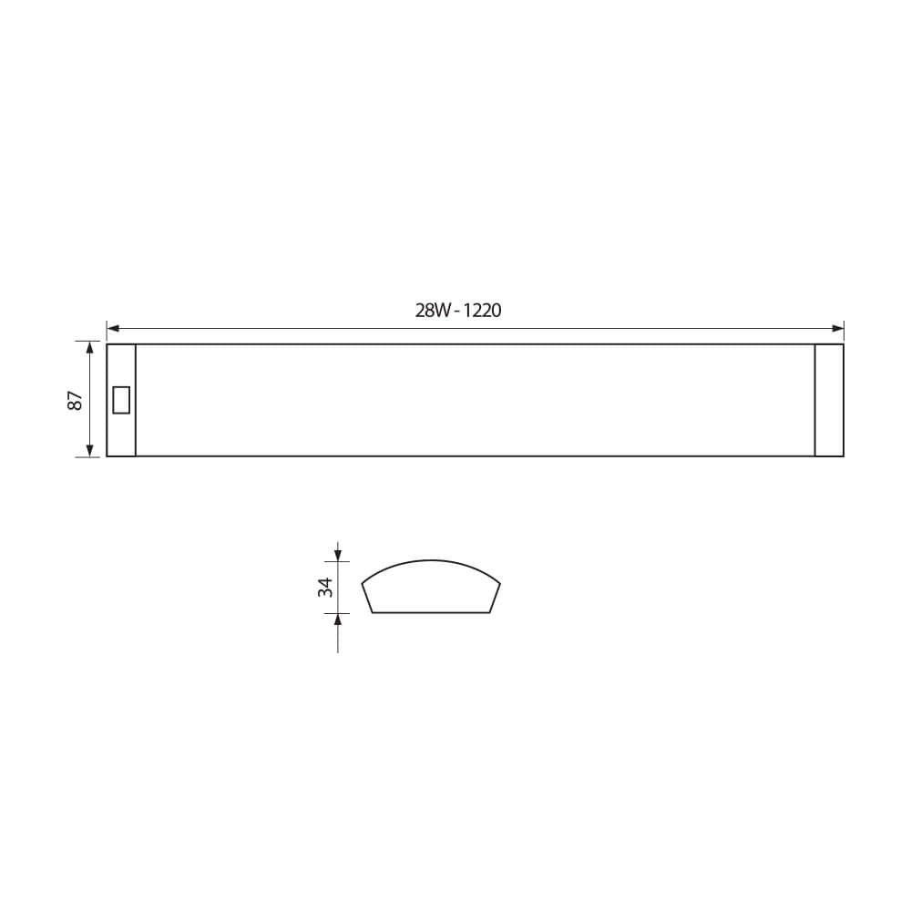 ЛУМИНЕСЦЕНТНО ОСВЕТИТЕЛНО ТЯЛО LINEO ∙ TL 5003 ∙ 28W ∙ 4200K / 003071