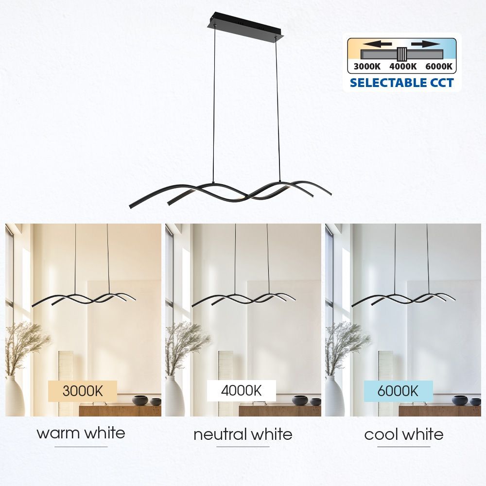LED ПОЛИЛЕЙ LOARA LED ∙ 27W ∙ ЧЕРНО ∙ CCT-SWITCH ∙ 3000-4000-6000K / 004865