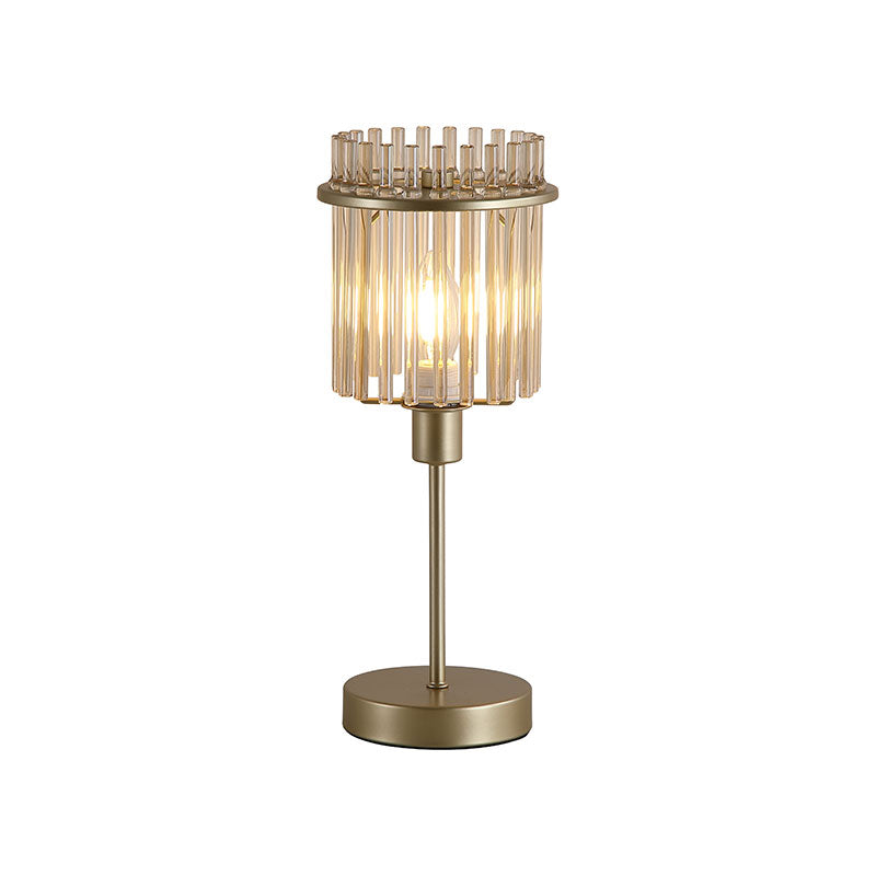 Нощна лампа златист метал и стъкло SearchLight Swizzle EU55622CP