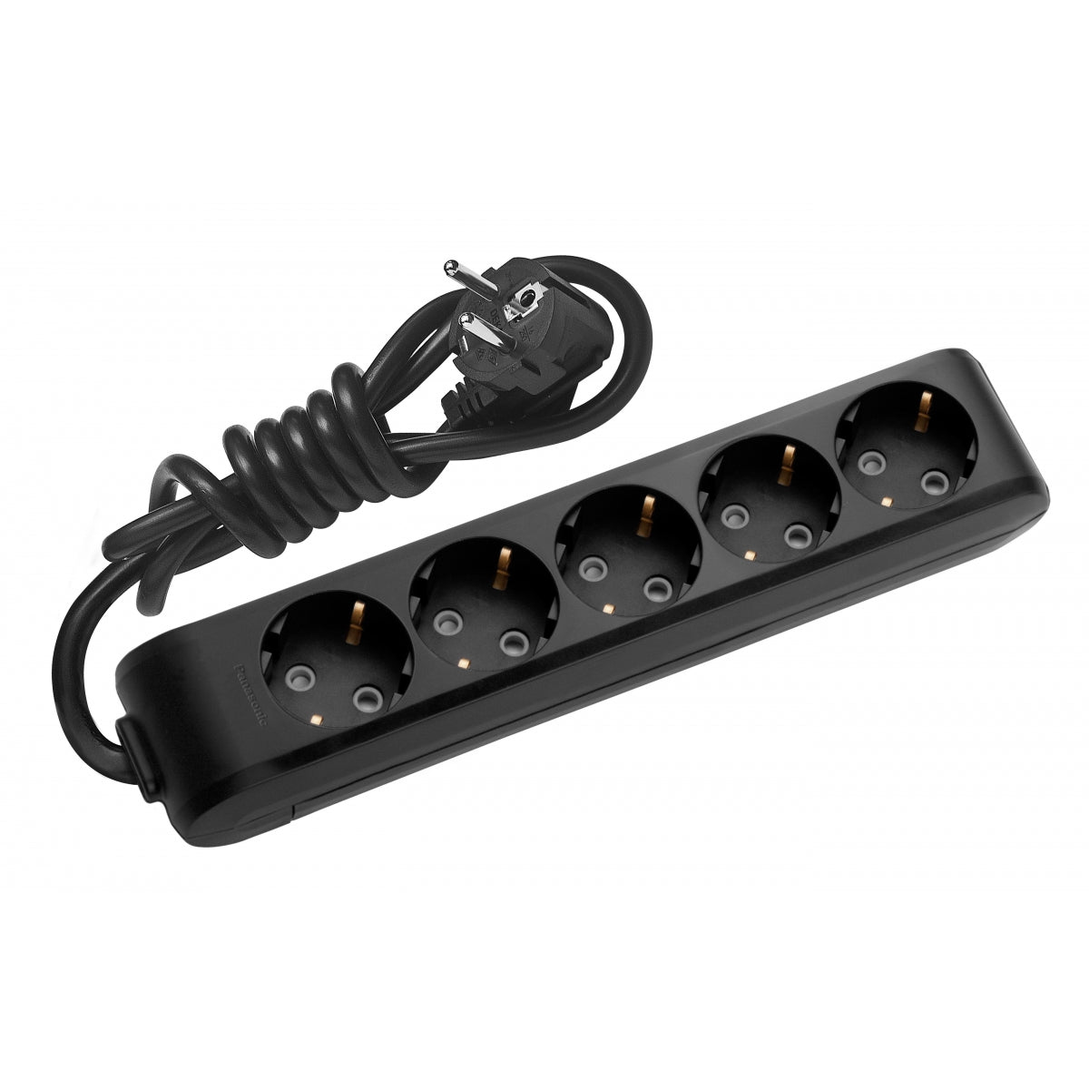 Разклонител Панасоник петица с 3 м кабел черен WLTB0453-2BL