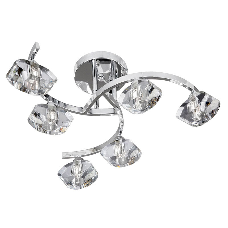 Плафон осветителни тела SearchLight SCULPTURED ICE II 8086-6CC