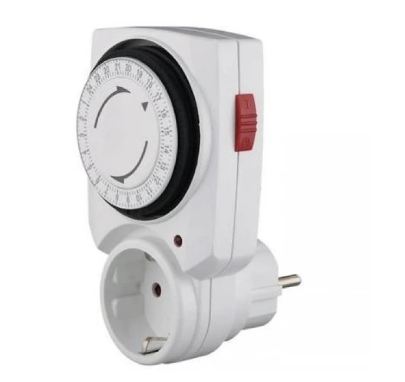 Механичен таймер, бял, 24 часов, 15min/диапазон, ip20, gao, 3500w, 16a, 0744h