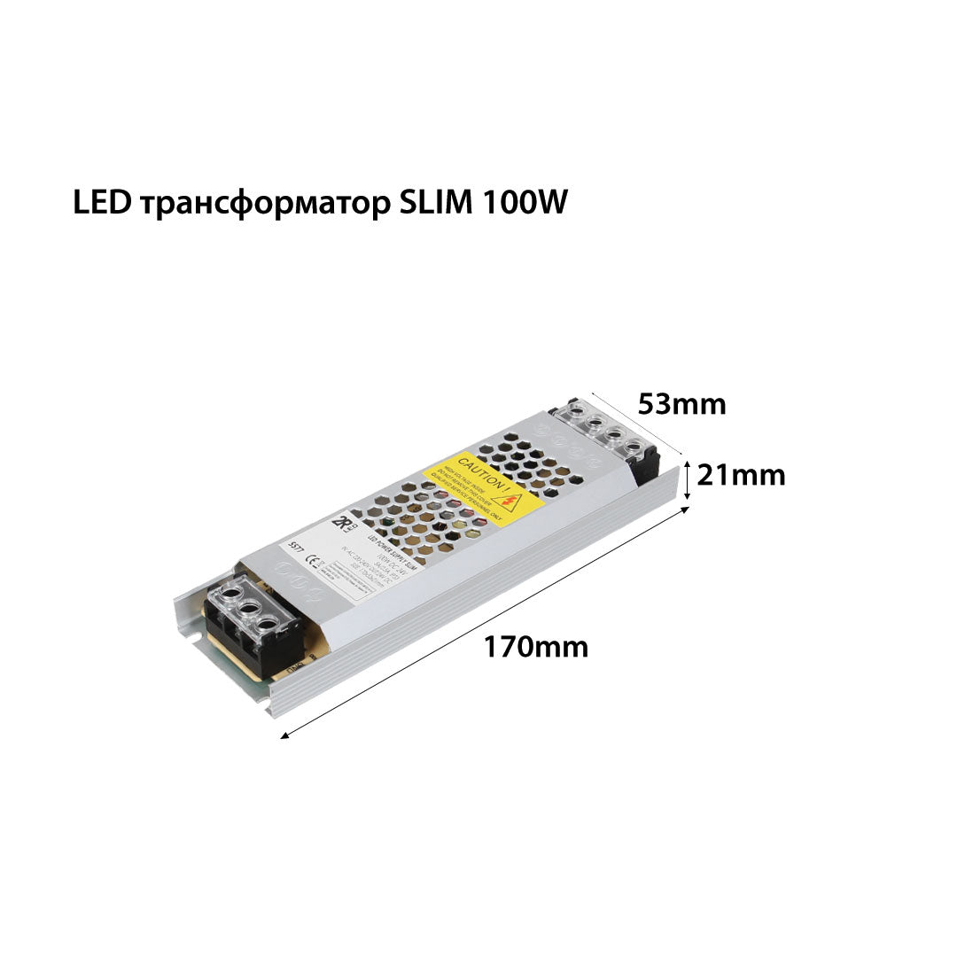 LED ТРАНСФОРМАТОР SLIM DC 24V IP20 100W 34846