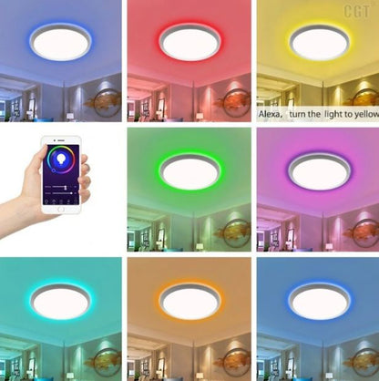 Плафон Smarty, бял, 2700k-4000k-6400k + RGB, led 24w, 2699/24w