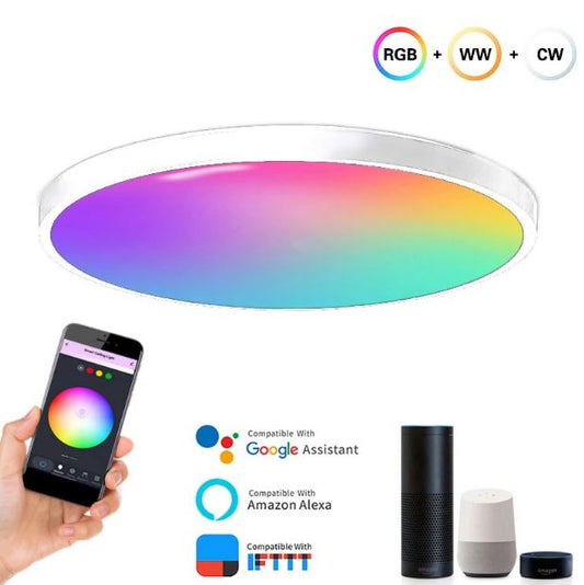 Плафон Smarty, бял, 2700k-4000k-6400k + RGB, led 24w, 2702w/24w