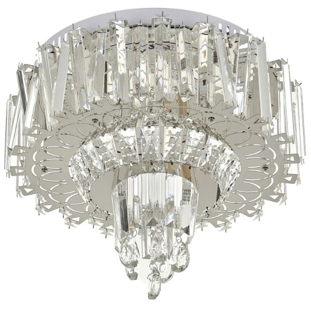 Плафониера Jude, хром, led 24w, 3000-6000k+RGB, 4060/400