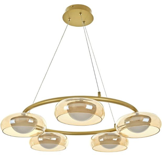 Полилей със смарт управление Novice, мат злато, led 88W, 4767lm, 3000-6000k, 4019/5p gd
