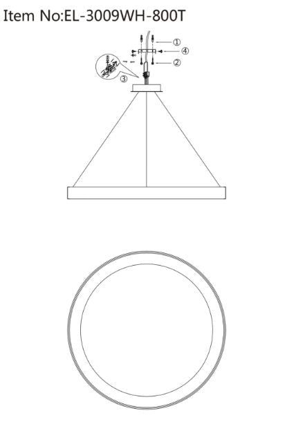 Полилей Xander със смарт управление, бял, led 90w, 3000-6000k, 3009WH/800T