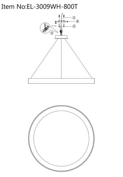 Полилей Xander със смарт управление, бял, led 90w, 3000-6000k, 3009WH/800T