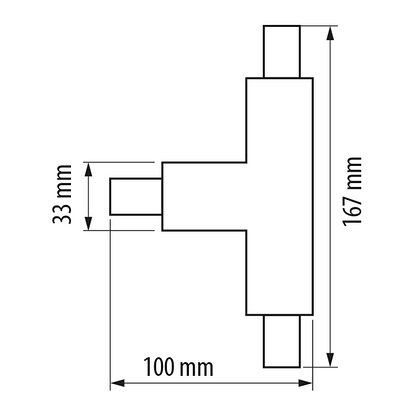T-конектор за четирипроводна релса / KT4P
