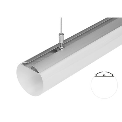 Алуминиев профил за LED лента, цилиндър Ø60мм, 2м / APN212