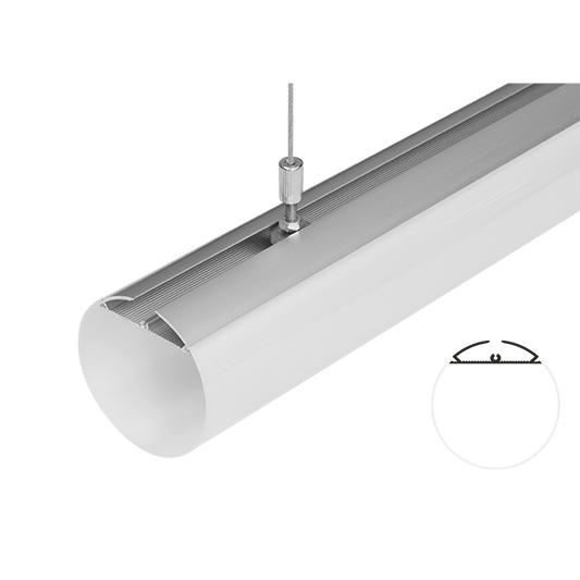 Алуминиев профил за LED лента, цилиндър Ø60мм, 2м / APN212