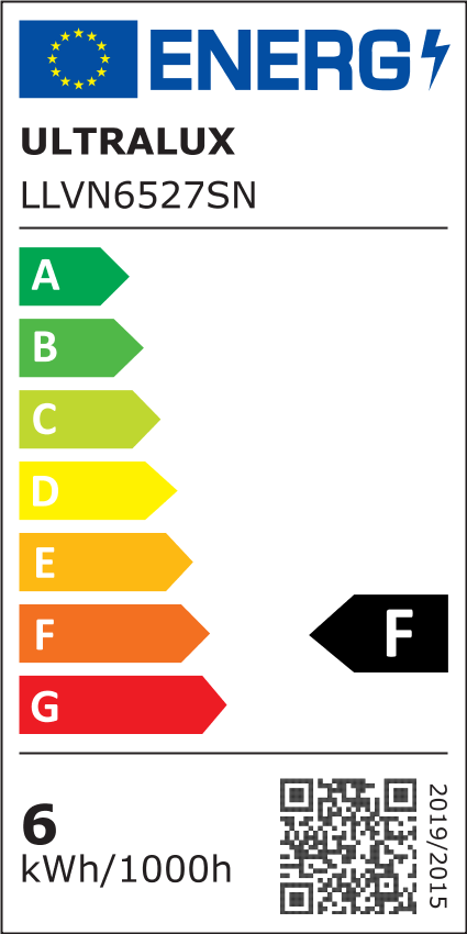 LED луна за вграждане 6.5W, 2700K, 220-240V AC, топла светлина, 45°, сатиниран никел, IP44 / LLVN6527SN