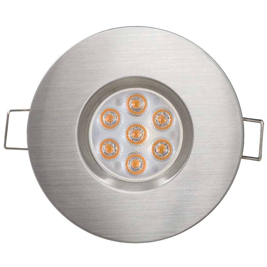 LED луна за вграждане 6.5W, 2700K, 220-240V AC, топла светлина, 45°, сатиниран никел, IP44 / LLVN6527SN