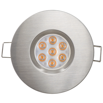 LED луна за вграждане 6.5W, 2700K, 220-240V AC, топла светлина, 45°, сатиниран никел, IP44 / LLVN6527SN