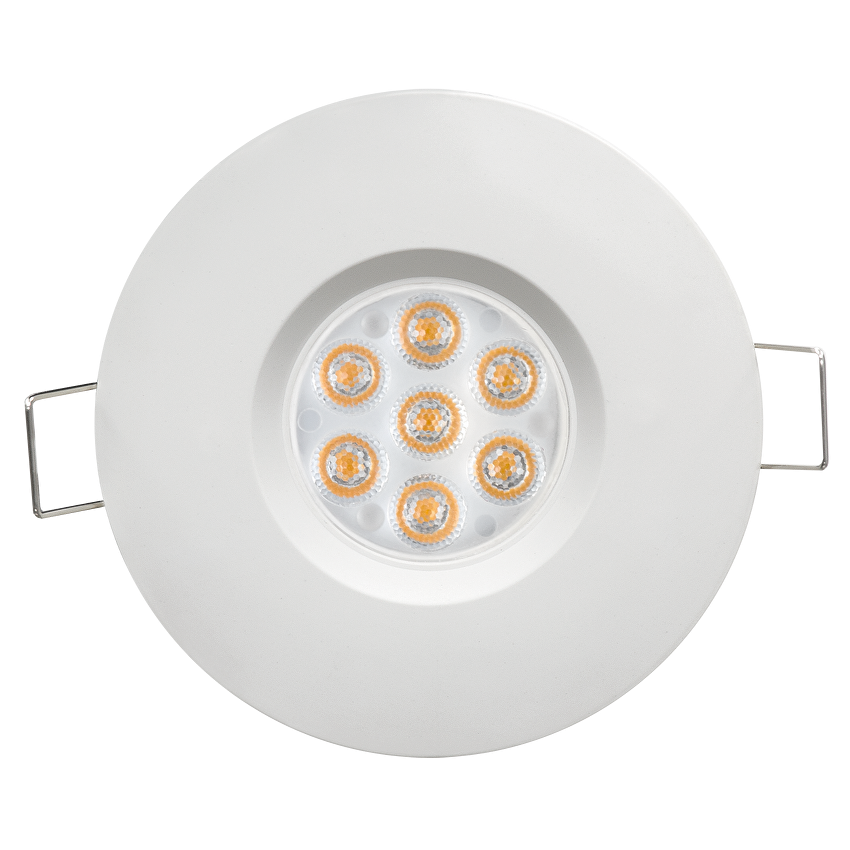 LED луна за вграждане 6.5W, 2700K, 220-240V AC, топла светлина, 45°, бяла, IP44 / LLVN6527WH