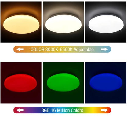 Плафон Smarty, бял, 2700k-4000k-6400k + RGB, led 24w, 2700/24w