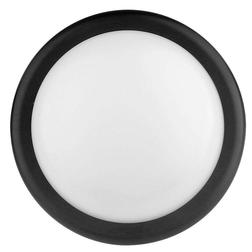 LED плафониера 14W, 4200K, 220-240V AC, неутрална светлина, кръг, IP44, черна / LBH1442BL