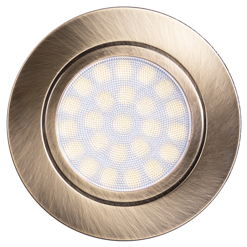 Мини LED луна за вграждане 4W, 4200K, 220-240V AC, IP44, сатиниран месинг / LML220442SB