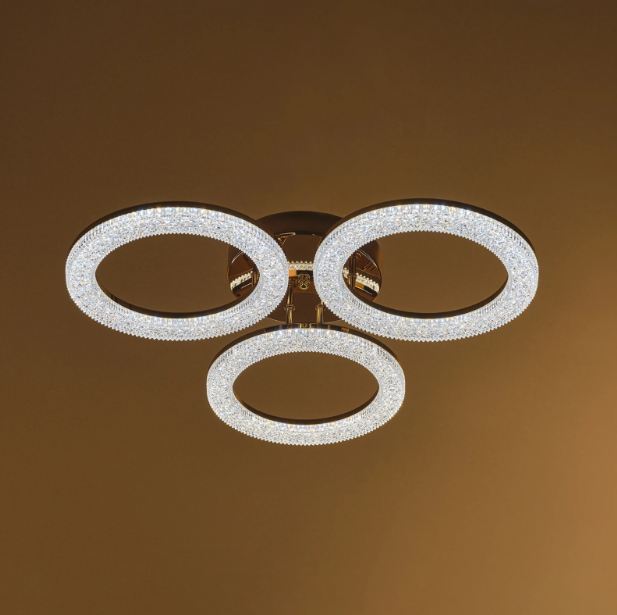 Плафон Elsa със смарт управление, златен, led 96w, 3000-6000k, 2808GD/3TB