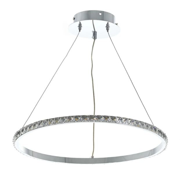 Кристален полилей, хром, led 36w, 4000k, 1980/1 ch