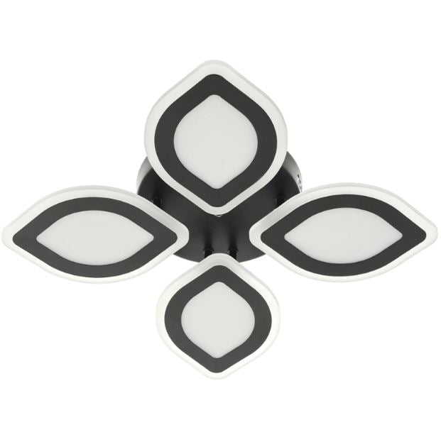 Плафон Teal със смарт управление, черен, led 120w, 3000-6000k, 2811BK/4T