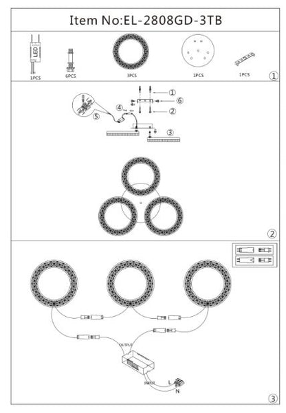 Плафон Elsa със смарт управление, златен, led 96w, 3000-6000k, 2808GD/3TB