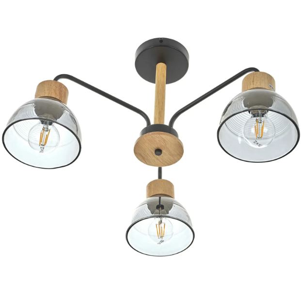 Полилей Theo, черен, 3xE27, 4042/3P BK