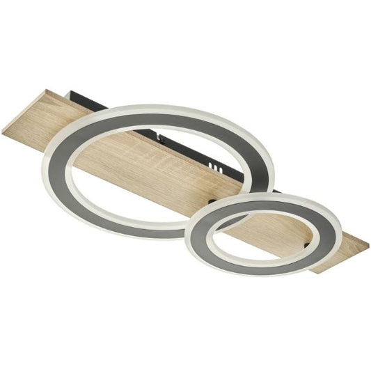 Плафон със смарт управление Hazel, черен, led 56W, 4120lm, 3000-6000k, 4008 bk