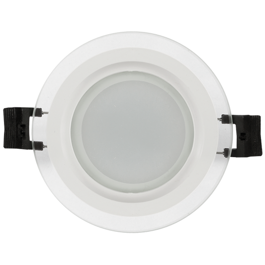 LED стъклен панел за вграждане, кръг, 6W, 2700K, 220-240V AC, IP44 / LPRG627