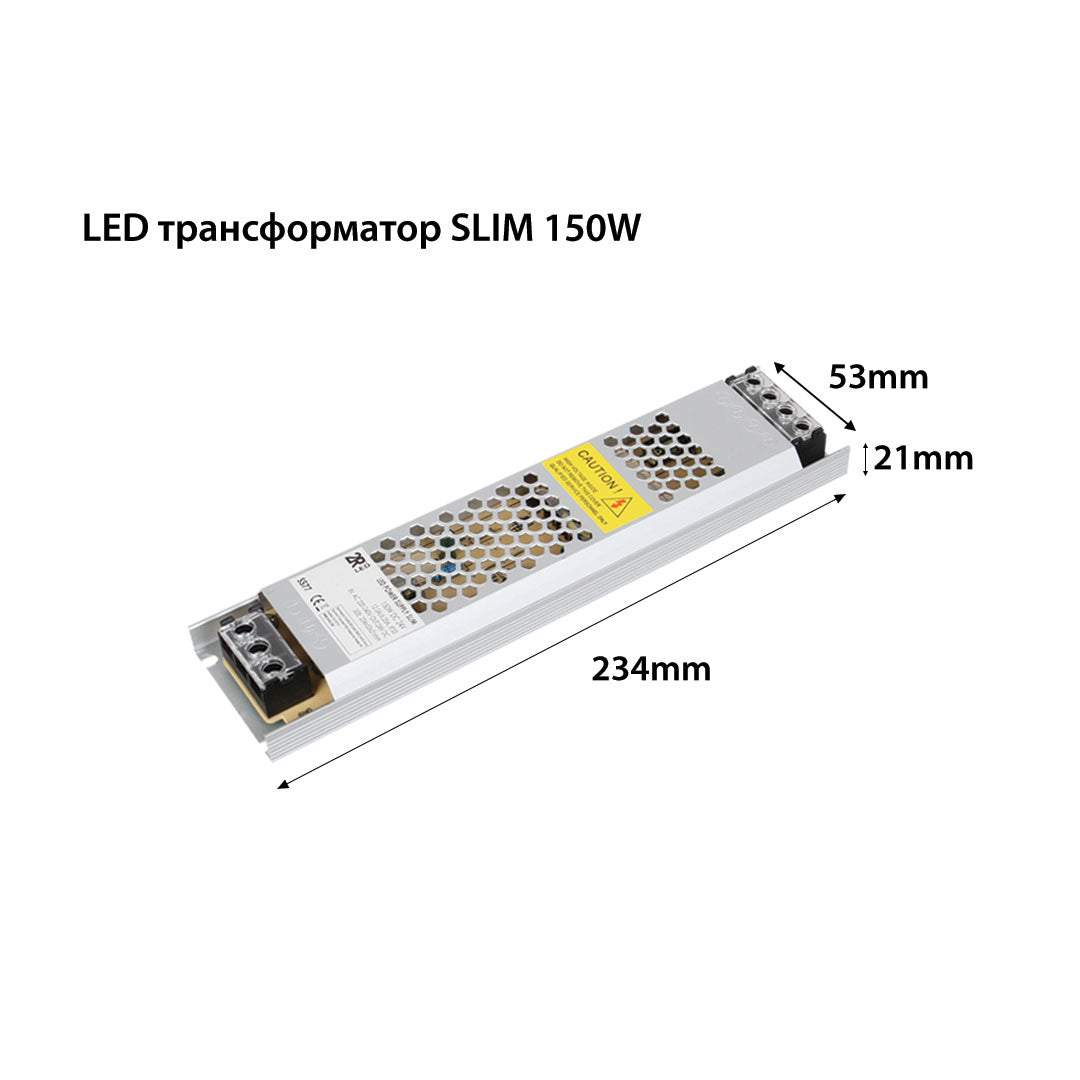 LED ТРАНСФОРМАТОР SLIM DC 24V IP20 150W 05129