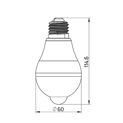LED лампа крушка със сензор за движение и осветеност 6W, E27, 220-240V AC, неутрална светлина/LBPS62742