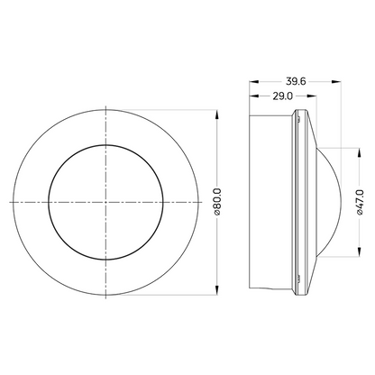 Сензор за движение за вграждане/открит монтаж, 360°, 3m / SDVOM