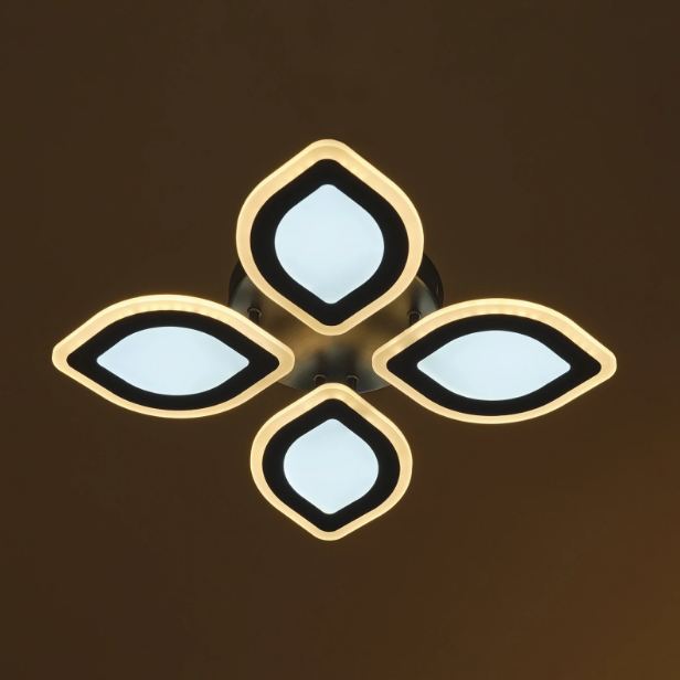 Плафон Teal със смарт управление, черен, led 120w, 3000-6000k, 2811BK/4T