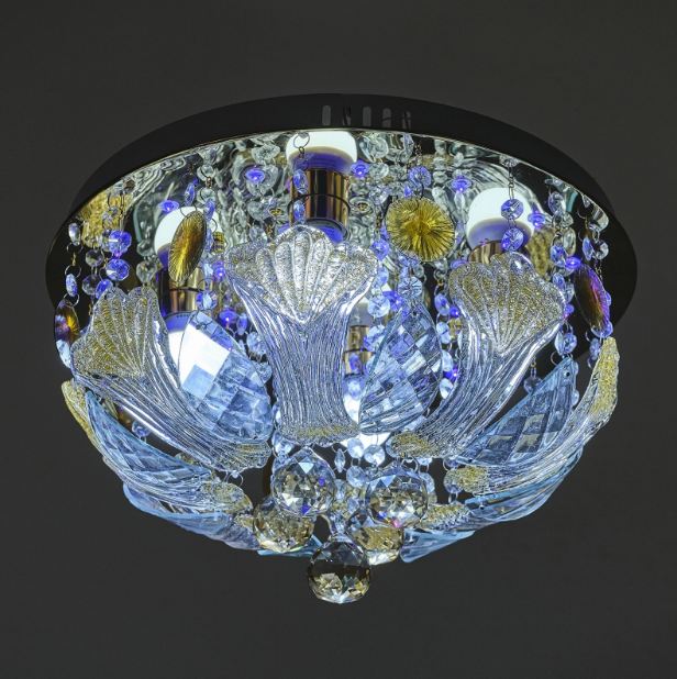 Плафон Natali, златен, led RGB 9w+4xe27, 3078/40 gd