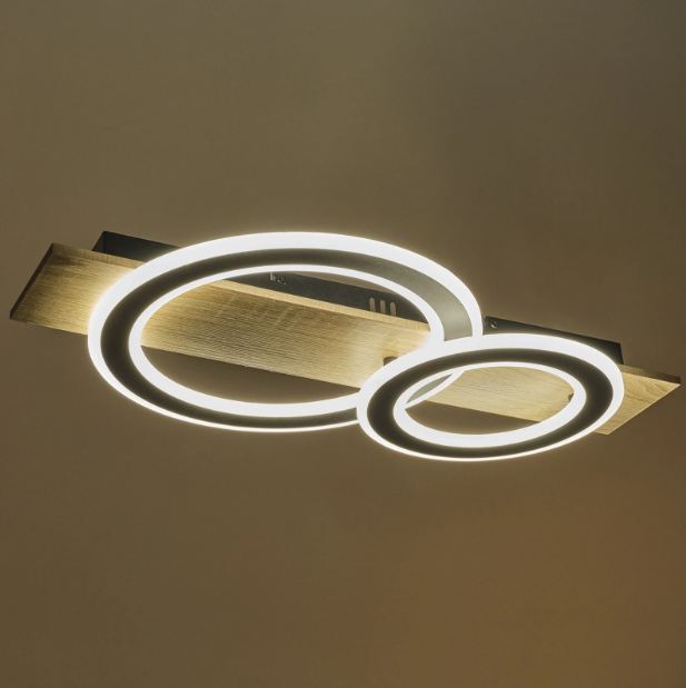 Плафон със смарт управление Hazel, черен, led 56W, 4120lm, 3000-6000k, 4008 bk