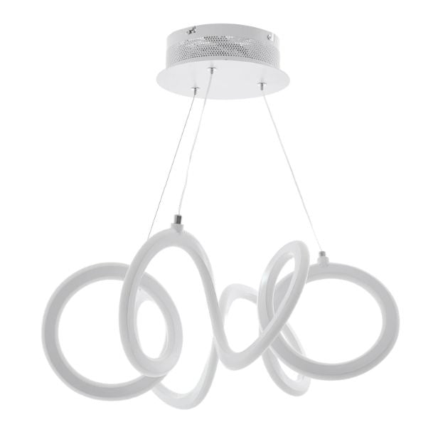 Метален полилей, бял, led 80w, 4000k, 1481 wh