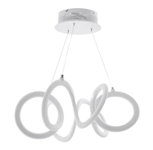 Метален полилей, бял, led 80w, 4000k, 1481 wh